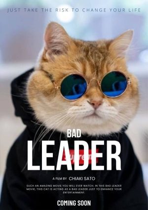 BAD LEADER Personalized Cat Movie Poster