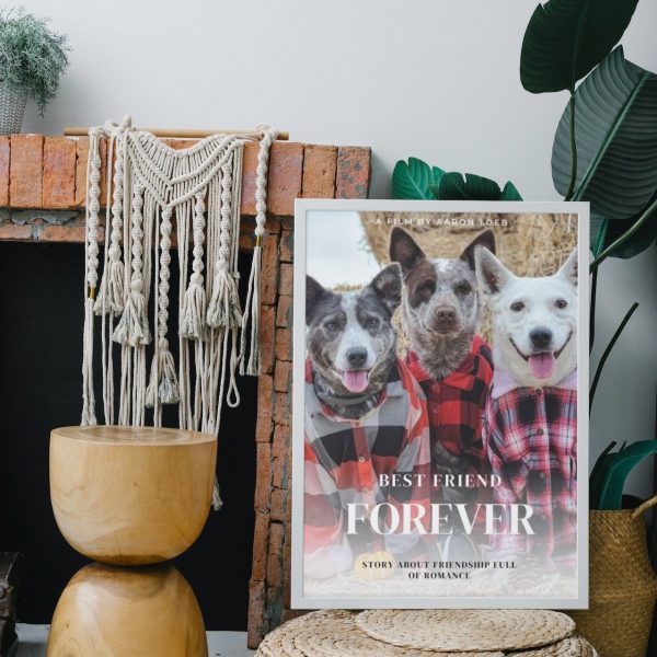 BEST FRIEND FOREVER Personalized Dog Movie Canvas