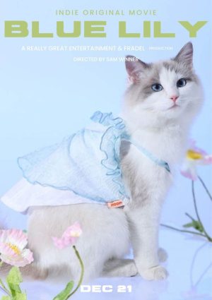 BLUE LILY Personalized Cat Movie Poster