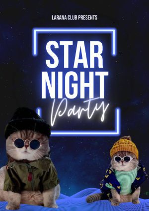 STAR NIGHT: Personalized Cat Movie Poster