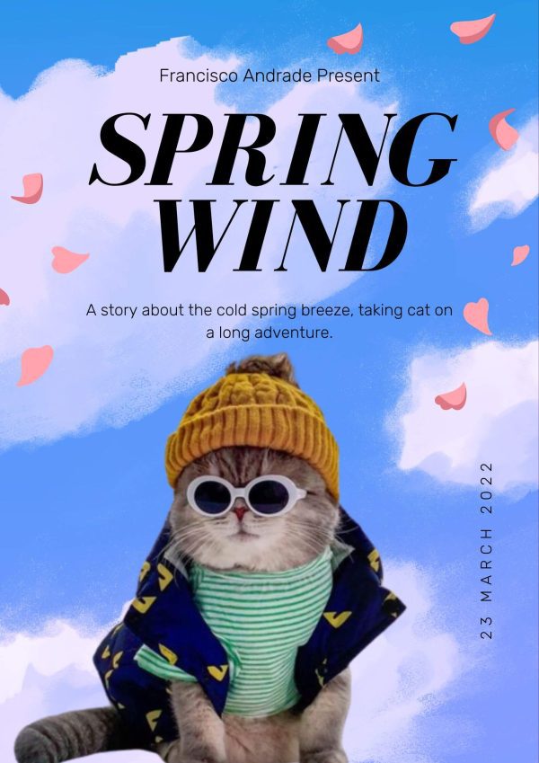 Spring Wind: Personalized Cat Movie Poster