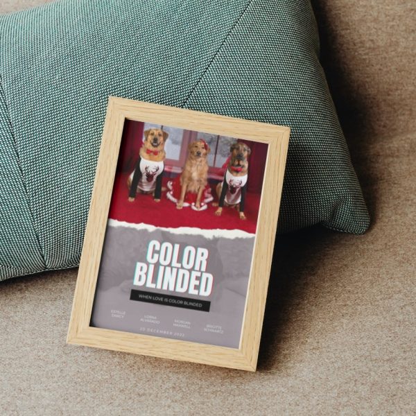 COLOR BLINDED Personalized Dog Movie Canvas