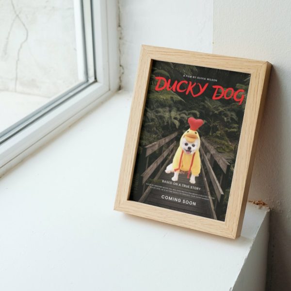 DUCKY DOG Personalized Dog Movie Canvas