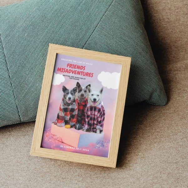 FRIENDS MISADVENTURES Personalized Dog Movie Canvas