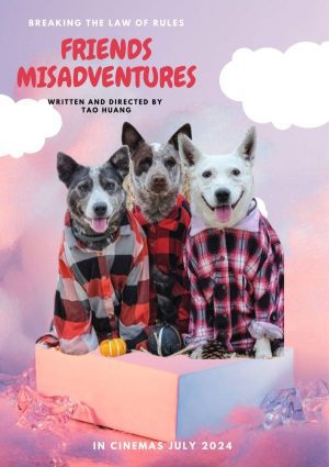 FRIENDS MISADVENTURES Personalized Dog Movie Poster