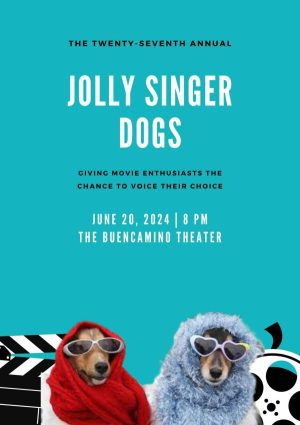 JOLLY SINGER DOGS Personalized Dog Movie Poster