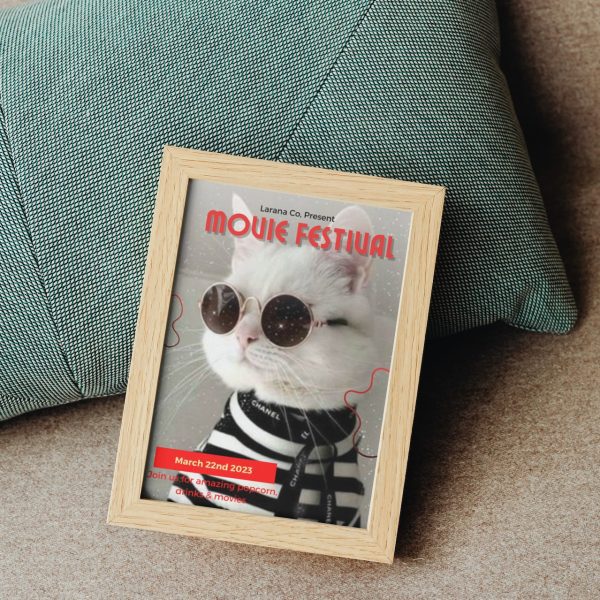 MOUIE FESTIVAL Personalized Cat Movie Canvas