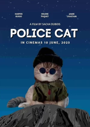 POLICE CAT Personalized Cat Movie Poster