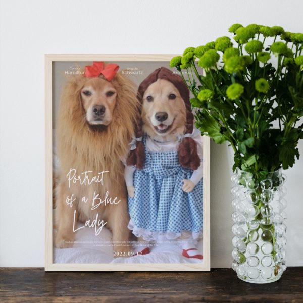 PORTRAIT OF A BLUE LADY Personalized Dog Movie Canvas