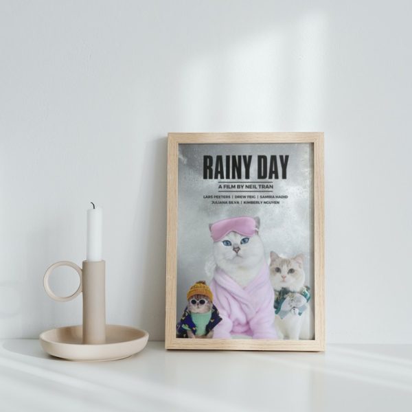 RAINY DAY Cat Movie Poster