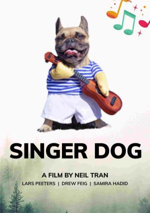 SINGER DOG Personalized Dog Movie Poster