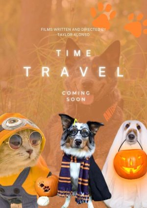 TIME TRAVEL Personalized Dog Movie Poster