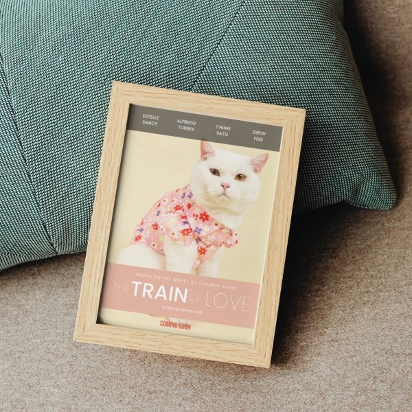 TRAIN OF LOVE Personalized Cat Movie Canvas