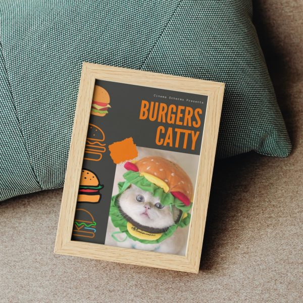 BURGERS CATTY: Personalized Cat Movie Poster