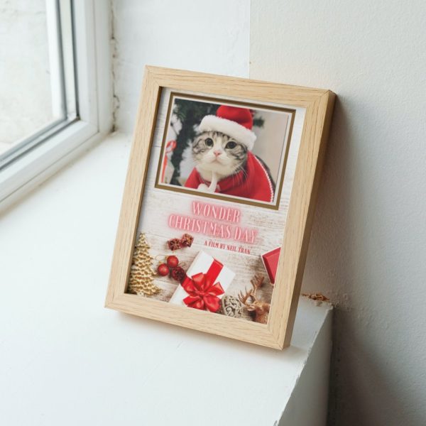 Cat on Christmas: Personalized Cat Movie Poster