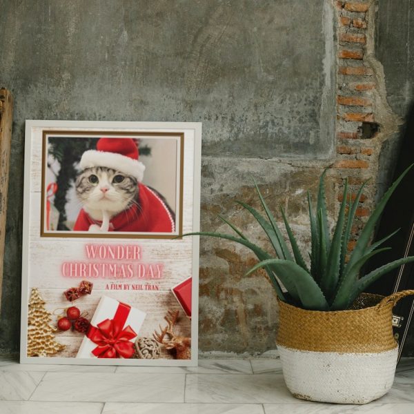 Cat on Christmas: Personalized Cat Movie Poster