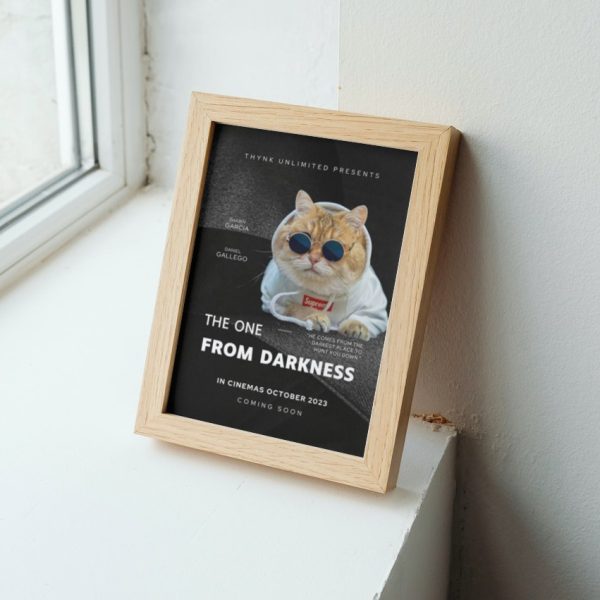 CAT DARKNESS: Personalized Cat Movie Poster