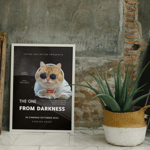 CAT DARKNESS: Personalized Cat Movie Poster