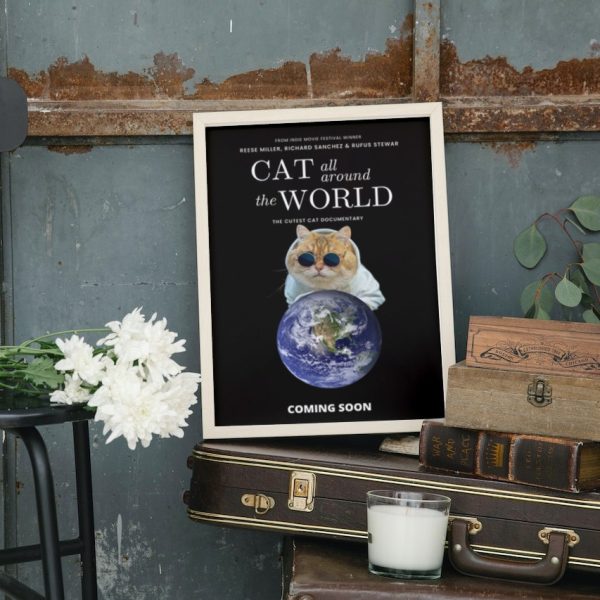 CAT WORLD: Personalized Cat Movie Poster