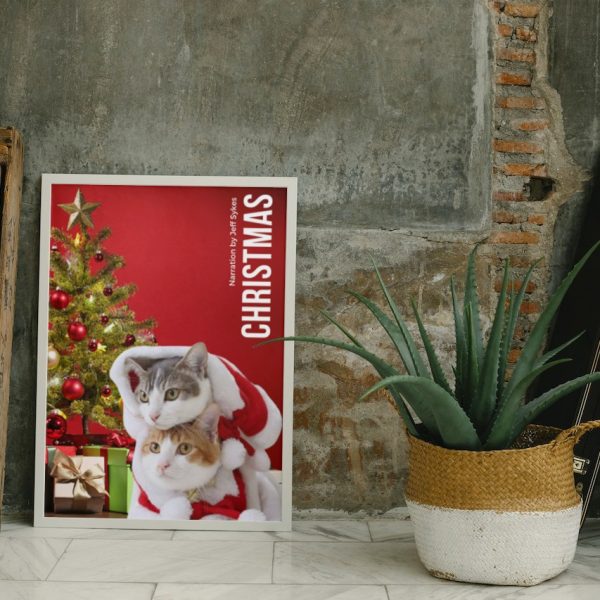 CHRISTMAS: Personalized Cat Movie Poster