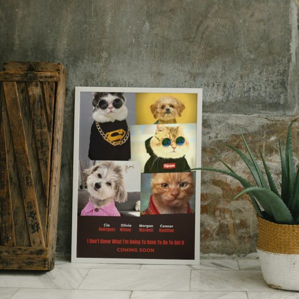 FAMILY: Personalized Cat Movie Poster