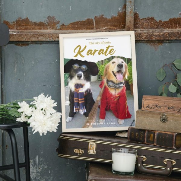 KARATE: Personalized Dog Movie Poster