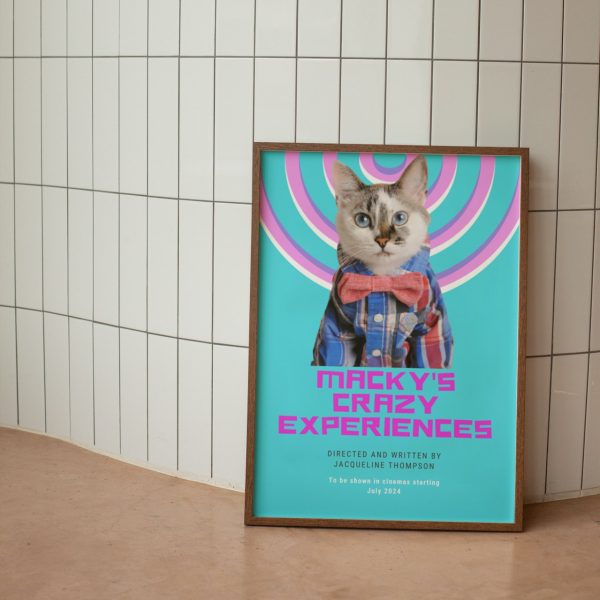 MACKY’S EXPERIENCE: Personalized Cat Movie Poster