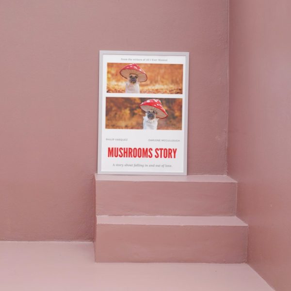 DOGS MUSHROOMS STORY: Personalized Dog Movie Poster