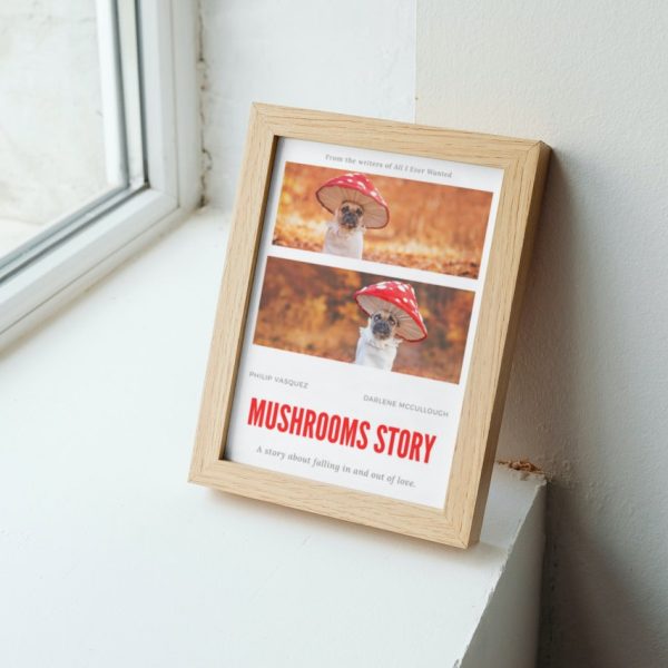 DOGS MUSHROOMS STORY: Personalized Dog Movie Poster