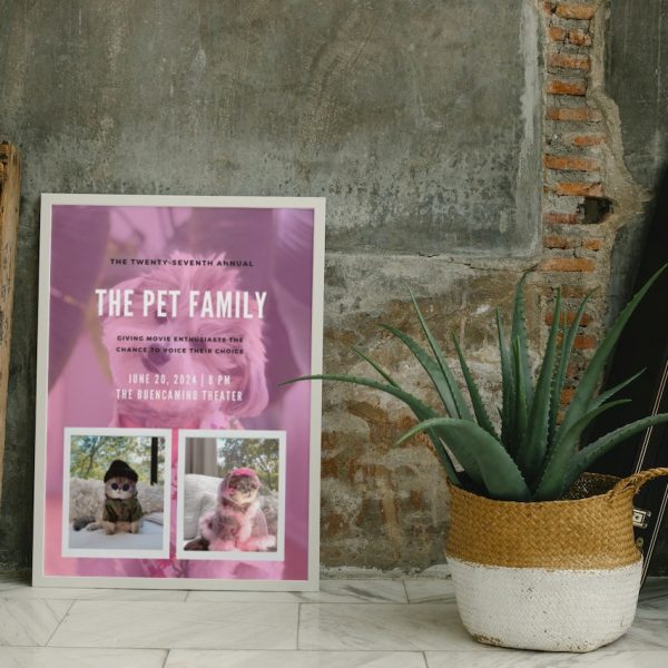 THE PET FAMILY: Personalized Cat Movie Poster