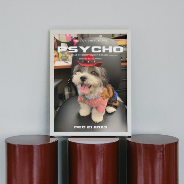 PSYCHO: Personalized Dog Movie Poster