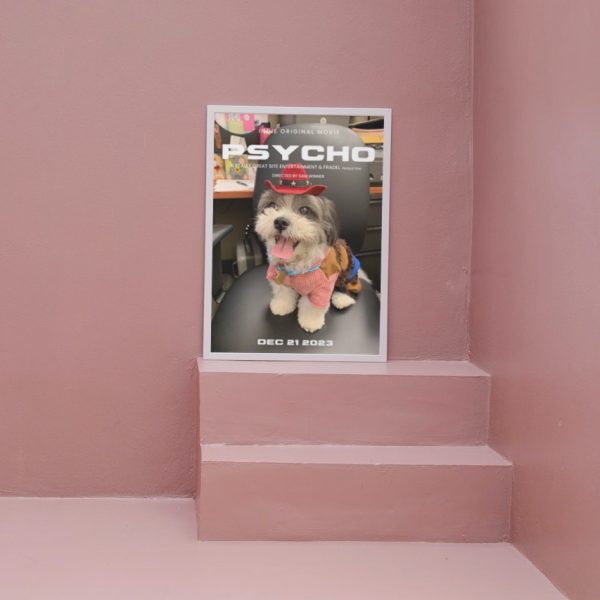 PSYCHO: Personalized Dog Movie Poster