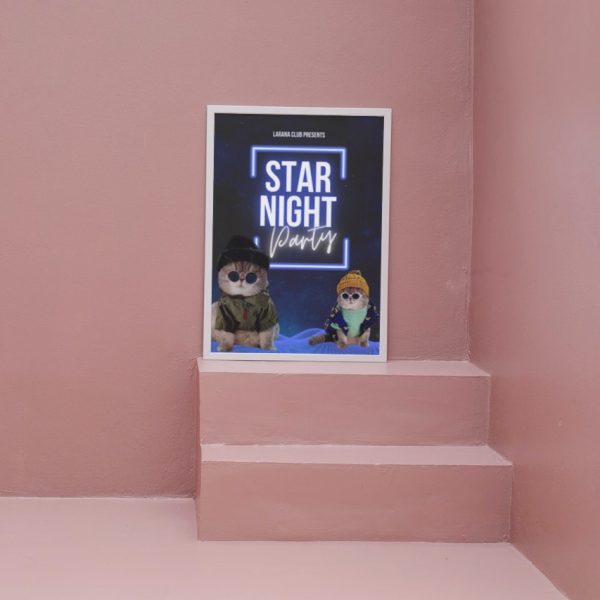 STAR NIGHT: Personalized Cat Movie Poster