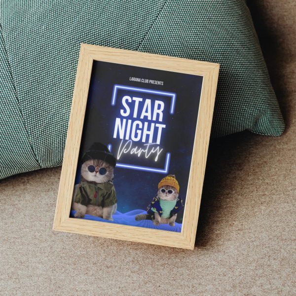 STAR NIGHT: Personalized Cat Movie Poster