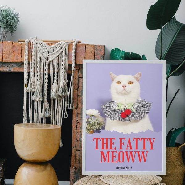 THE FATTY MEOWW: Personalized Cat Movie Poster