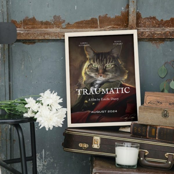 TRAUMATIC: Personalized Cat Movie Poster