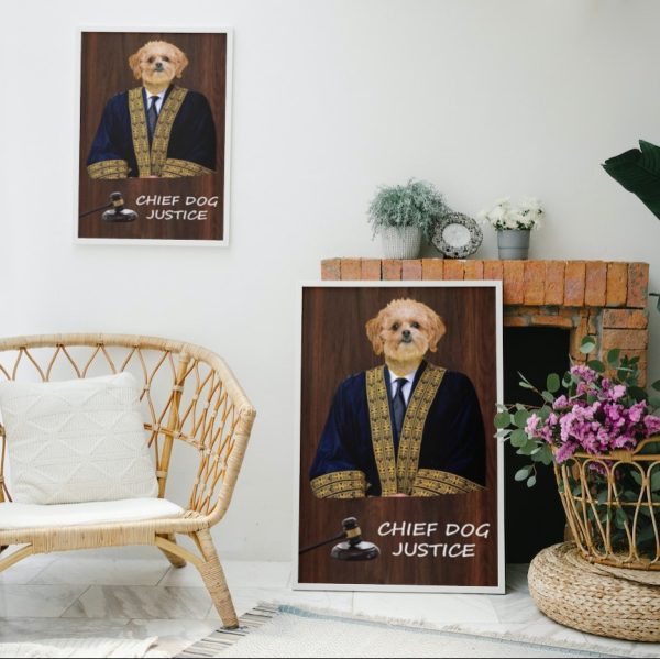 Dog Judge Portrait Canvas