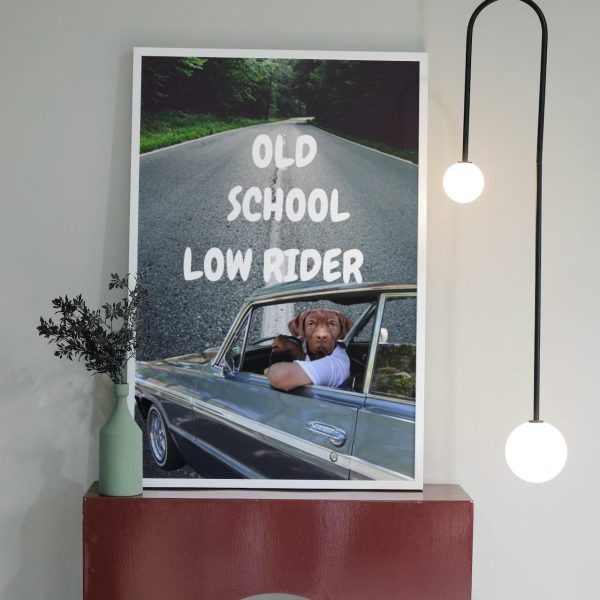 Personalized old school low rider canvas