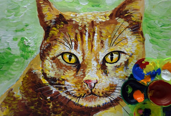 canvas cat art,