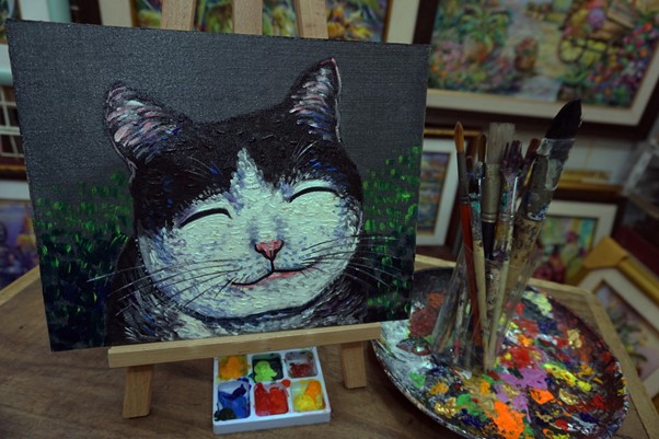 canvas cat art,