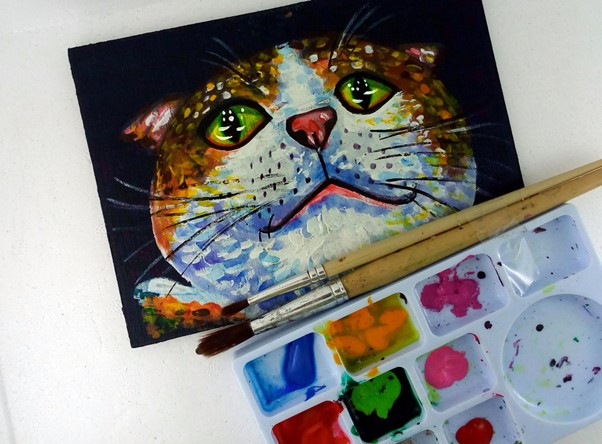 canvas cat art,