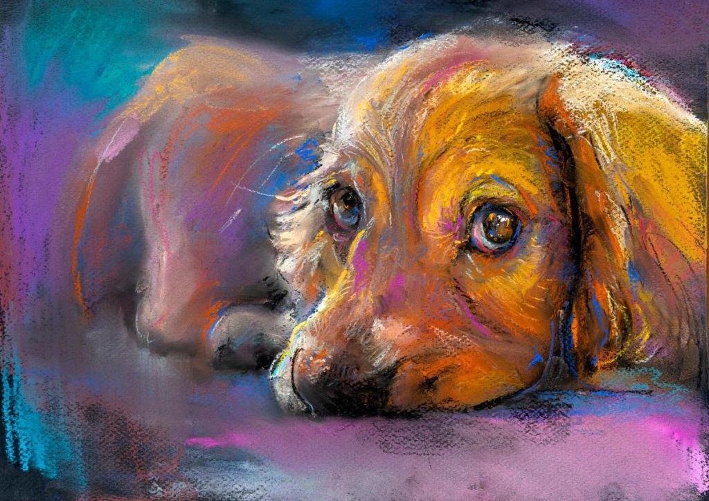 Dog Painting on Canvas, dog portrait, dog canvas, dog paintings, dog poster,